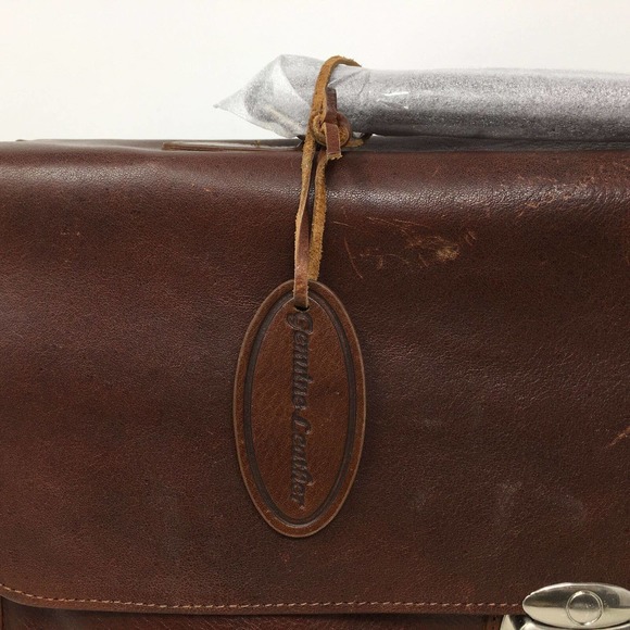 Wilsons Leather New York Rugged Portfolio Briefcase, OS - Brown - Picture 3 of 11